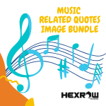 HEXROW Music related Quotes Image Bundle